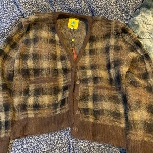 Unif Ty Cardigan Brown Plaid XL